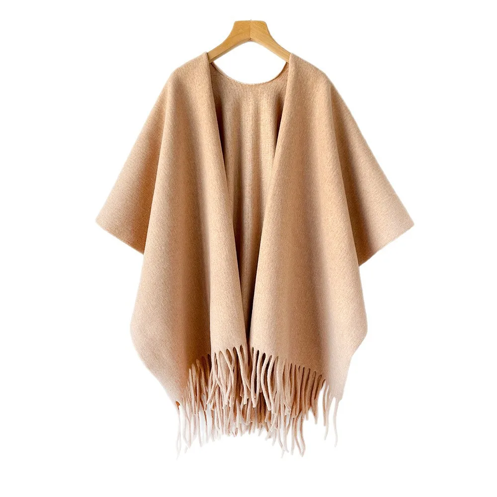 Woven Scarf Blanket - Winter Shawl Cape Womens Thick Warm