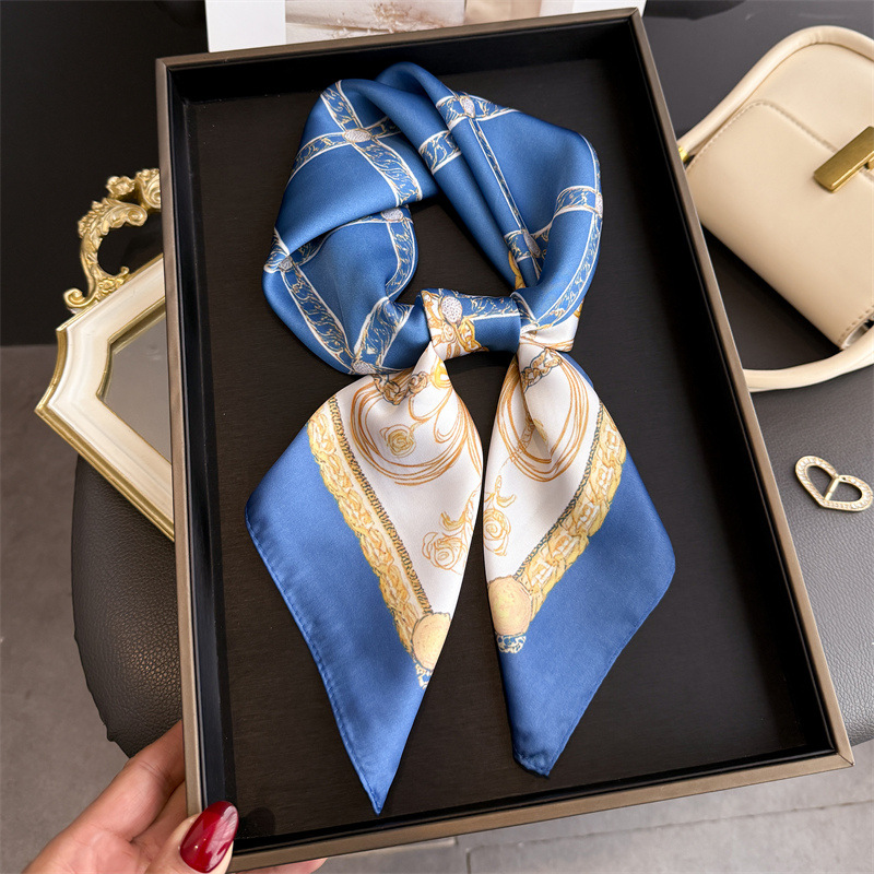 Blue Classic Chain Print Squar - Face Scarf Mask 评论和价格