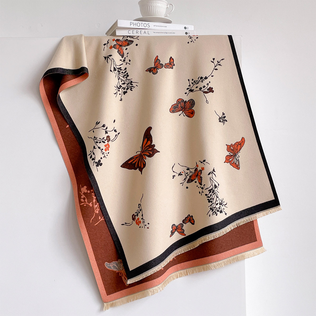 Women Imitation Cashmere Scarf - Woven Scarf Blanket 评论和价格