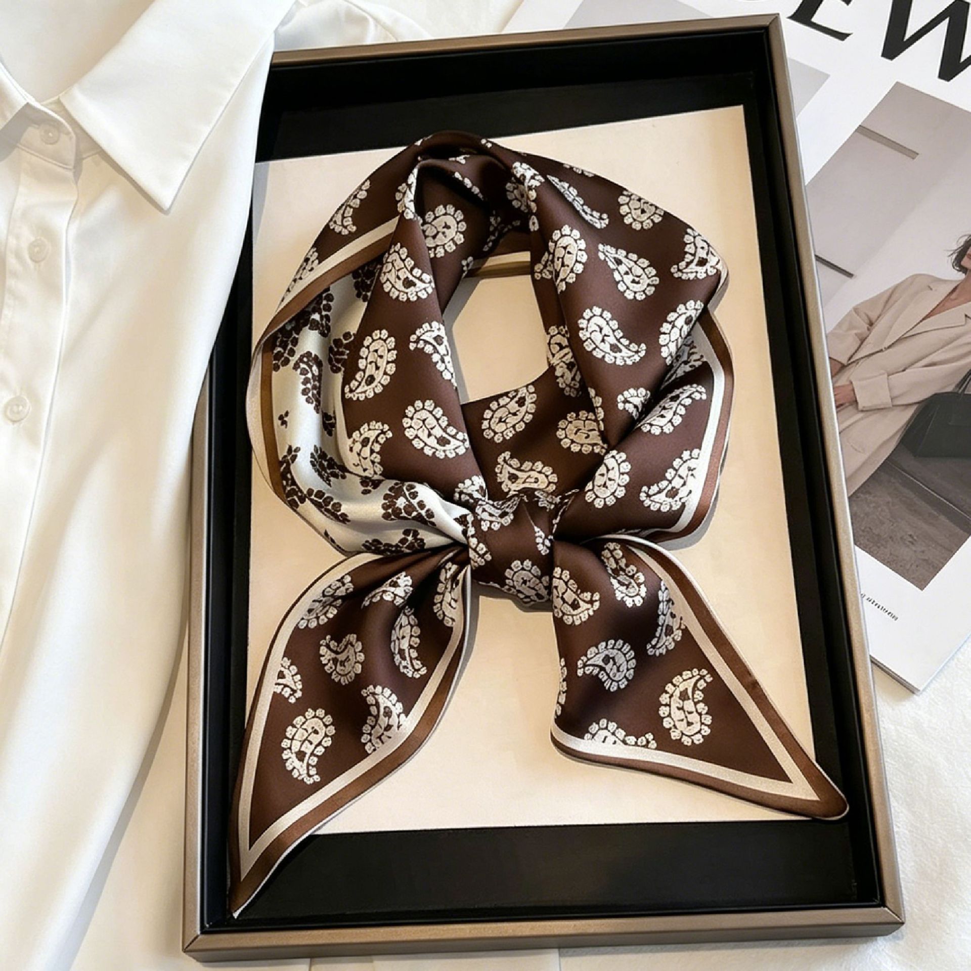 Luxury Long Neckerchief Skinny - Face Scarf Mask 评论和价格