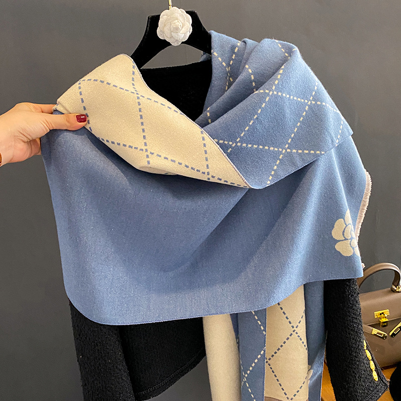 Winter Scarf Women Luxury Flor - Woven Scarf Blanket 评论和价格