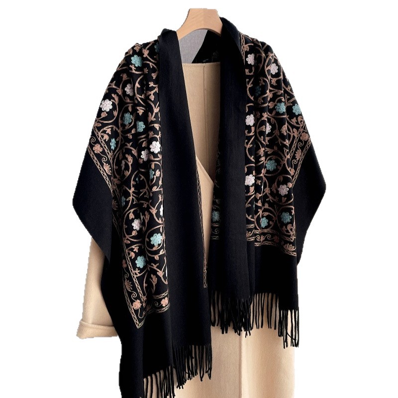 2025 New Embroidery Cashmere S - Woven Scarf Blanket 评论和价格