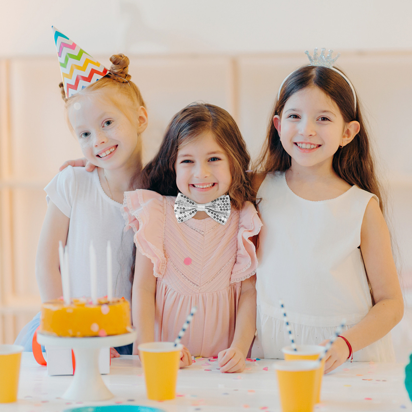 5Pcs Children Sequin Bow Ties  - Bow Tie Pre Tied 评论和价格